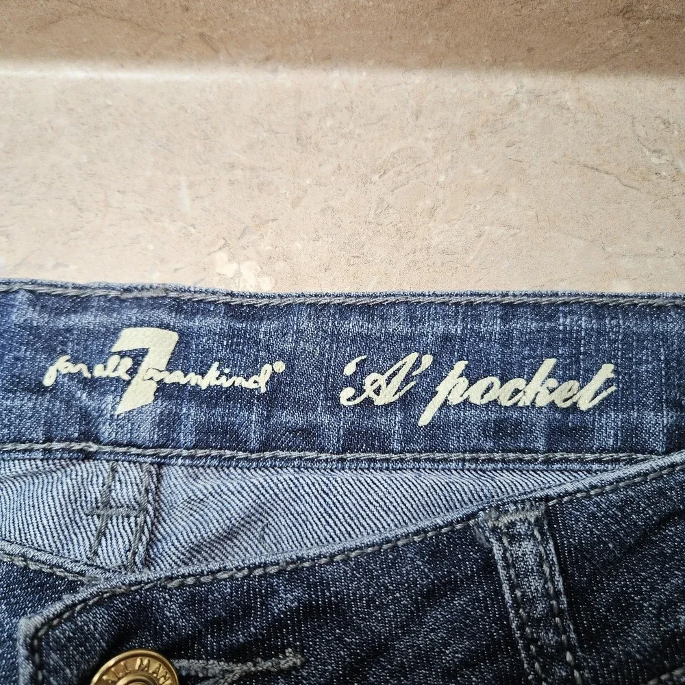 7 For All Mankind Jeans‎ Women 31 Blue A Pocket Bootcut Stretch USA Normcore